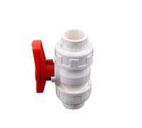 Supkancl Raccord de vanne à Boisseau sphérique en PVC Blanc, 20/25/32/40/50 mm, Adaptateur for Tuyau d'arrosage, Agriculture et Jardin(40mm)