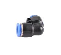 Supkancl Raccord Rapide en Plastique for Tuyau pneumatique PVG, coude en L de 8 à 6 mm vers 12 à 10 mm, 1 pièce(PVG12-8)