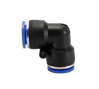 Supkancl Raccord Rapide pneumatique PV, coude en Plastique Type L, 5 pièces, 4, 6, 8, 10, 12, 14, 16 mm, for Tuyau, pièce d'air, connecteur enfichable(PV-8)