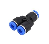 Supkancl Raccord Rapide pneumatique PY, 5 pièces, raccord en T réducteur de Type Y for Tuyau de gaz, en Plastique, 4, 6, 8, 10, 12, 14, 16 mm, Bleu(PY-16mm)