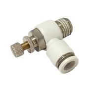 Supkancl Raccord Rapide réglable Blanc SL4-M5 SL6-01 8-02 03, vanne de régulation de débit, raccords pneumatiques à Prise Rapide(SL10-04)