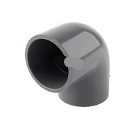 Supkancl Raccords coudés à 90° en PVC Gris, 5/20/50 pièces, 20 à 50 mm, for Aquarium, raccords de Tubes(20mm Inner dia,50pcs)