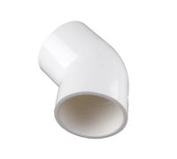 Supkancl Raccords de Tuyau d'alimentation en Eau en PVC, Coudes égaux à 45°, Tailles 20 à 50 mm, 5/20/40/50 pièces, for système d'irrigation, pièces Blanches(25mm Inner dia,20pcs)