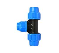 Supkancl Raccords de tuyaux à diamètre Variable en PE, 1 pièce, raccord Rapide for Tuyau d'eau, raccords de tuyaux en Plastique 20/25/32/40/50/63 mm(Blue,32x20x32mm)
