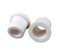 Supkancl Raccords de tuyaux en PVC Blanc, diamètre intérieur 16 mm, 5/10/30 pièces, Coudes Droits, connecteurs en T massifs, Joints en Plastique, pièces d'irrigation(Bushing Connector,5Pcs)