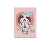 Supkancl Soleil et Lune déesse Art Print Boho féministe Affiche Femme utérus ovaire vulve vagin Toile Photo Docteur Bureau Chambre décoration Murale(Picture 2,20x25cm No Frame)