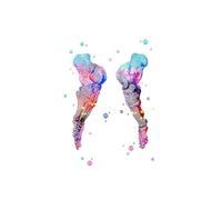 Supkancl Spine Foot Os Squelette Aquarelle Art Toile Peinture Affiche Impression Anatomie Médec(E,30X40CM No Frame)