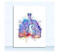 Supkancl Toile Peinture Nordique Affiches Et Gravures Mur Photos Médecins Bureau Décor Coloré Anatomie Cerveau Coeur Rein Sein Art(5,15x20cm No Frame)