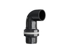 Supkancl Tuyau en PVC de 20 à 50 mm for Aquarium, coude à 90°, connecteur de Drainage, Tube d'alimentation en Eau d'irrigation de Jardin, Joints d'entrée et de Sortie(Dark Grey,Inner Dia 20mm)