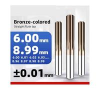 SUPKOUMKBG Alésoir for machine-outil en carbure Rainure droite revêtue HRC60 Espacement 0,01 Outil CNC 6,00-8,99 mm(6.43x35x70L)