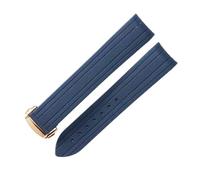 SUPKOUMKBG Bracelet de montre en caoutchouc 20 mm, étanche, adapté for observatoires de plongée(Blue-Rose-Z3)