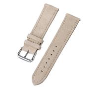 SUPKOUMKBG Bracelet de montre en cuir 18 mm, 19 mm, 20 mm, 22 mm, 24 mm, coutures vintage faites for la main(Beige,20MM_GOLD BUCKLE)