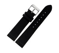 SUPKOUMKBG Bracelet de montre en cuir véritable, Vintage, marron clair, gris, vert, for toute marque, 16, 18, 20, 22mm(Black,22mm golden clasp)