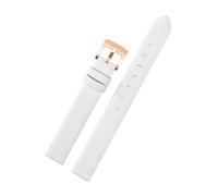 SUPKOUMKBG Bracelet de montre souple 5158517/5158544/5158972, 12mm 14mm, broche rose/gris/noir, cuir véritable(White rose gold,12mm)