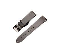 SUPKOUMKBG Bracelet de montre vintage en cuir for boucle papillon, coutures cirées for l'huile, 18/19/20/21/22/24 mm(ArmyGreen,24mm)