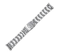 SUPKOUMKBG For bracelet en acier inoxydable massif compatible for Seiko SKX007 SKX009 Arc End Strap 18/19/20/21/22 mm(Silver1-thin buckle,20mm)