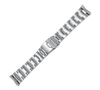 SUPKOUMKBG For bracelet en acier inoxydable massif compatible for Seiko SKX007 SKX009 Arc End Strap 18/19/20/21/22 mm(Silver1-solid buckle,20mm)