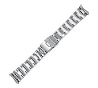 SUPKOUMKBG For bracelet en acier inoxydable massif compatible for Seiko SKX007 SKX009 Arc End Strap 18/19/20/21/22 mm(Silver1-solid buckle,22mm)
