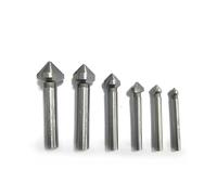 SUPKOUMKBG Lot de 6 fraises for bois for 90 degrés, chanfreineuses for trois lames, fraises for bois, forets, ouvre-trou