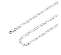 Suplight Chaine argent femme 56cm Figaro Chaîne Collier Argent pour maman Choker en argent