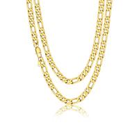 Suplight Chaîne Figaro pour homme et femme 4 mm/6 mm/9 mm 45,7 à 76,2 cm en acier inoxydable pour homme et femme, bijou hip-hop, boîte cadeau, 24 inches, Acier inoxydable, Pas de pierre précieuse