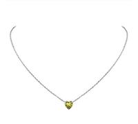 Suplight Collier Coeur pour femme Argent 925 Collier Chaîne Fine à Maille Forçat avec Pierre Tanzanite pour Mariage Femme Fille