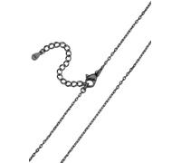 Suplight Collier Femme Chaîne Forçat 1.4mm Acier Inoxydable, 46cm, Finition Noir, Chaîne pour Pendentif