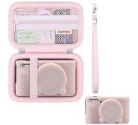 Supmay Boîtier pour SX740 SX730 Caméra, SX740 SX730 HS Caméra Boîtier Bundle, Inclure Dur Carrying Case * 1 + Soft Silicone Caméra Case * 1, Gelée Rose