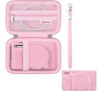Supmay Boîtier pour SX740 SX730 Caméra, SX740 SX730 HS Caméra Boîtier Bundle, Inclure Dur Carrying Case * 1 + Soft Silicone Caméra Case * 1, Rose