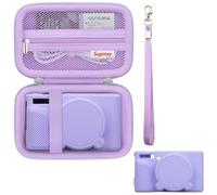 Supmay Boîtier pour SX740 SX730 Caméra, SX740 SX730 HS Caméra Boîtier Bundle, Inclure Dur Carrying Case * 1 + Soft Silicone Caméra Case * 1, Violet