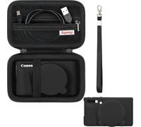 Supmay Boîtier pour SX740 SX730 Caméra, SX740 SX730 HS Caméra Boîtier Bundle, Inclure Dur Carrying Case * 1 + Soft Silicone Caméra Case * 1, Noir