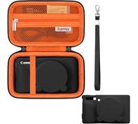 Supmay Boîtier pour SX740 SX730 Caméra, SX740 SX730 HS Caméra Boîtier Bundle, Inclure Dur Carrying Case * 1 + Soft Silicone Caméra Case * 1, Orange