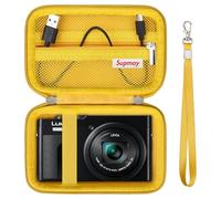 Supmay Case pour Panasonic Lumix TZ99 | Appareil Photo Compact Zoom Puissant/LX10 ZS200D ZS200 ZS80D ZS80 ZS100 ZS70 ZS60 Caméra, Sac de Protection avec Poche en Maille pour Batterie, Jaune