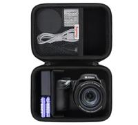 Supmay Dur Sac de Transport pour Kodak PIXPRO AZ405/ AZ528/ AZ425/ AZ255/ AZ401 caméra numérique, Vlogging caméra de Stockage Porte Sac de Voyage avec Poche en Maille pour Batterie, câble USB, Noir