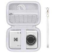 Supmay étui d'appareil Photo numérique Compatible avec Kodak PIXPRO FZ55 FZ45 Appareil Photo numérique, Vlogging caméra de Stockage Porte Sac de Voyage avec Poche en Maille pour la Batterie, Blanc