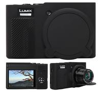 Supmay étui de caméra en Silicone pour Panasonic Lumix TZ99 | Appareil Photo Compact Zoom Puissant, étui Protecteur en Silicone Doux Couvercle d'objectif Amovible, Noir