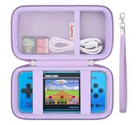 Supmay Étui de transport compatible avec le jeu portable WELLST·G/for GuaiyeyeAP pour enfants - 220 jeux vidéo rétro préchargés, sac de rangement portable avec poche en maille, violet