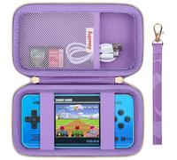 Supmay Étui de transport compatible avec le jeu portable WELLST·G/for GuaiyeyeAP pour enfants - 220 jeux vidéo rétro préchargés, sac de rangement portable avec poche en maille, violet (cube)