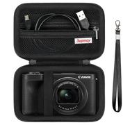 Supmay Étui de Transport Dur pour Appareil Photo numérique Canon PowerShot V1, Sac de Voyage de Stockage avec Poche en Maille à Fermeture éclaire pour la Batterie, câble de Charge, Carte USB, Noir