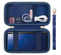 Supmay Étui de transport pour jeux portables GAMPLAE pour enfants, 258 jeux vidéo rétro portable avec poche en maille pour 3 cartes de jeu, écouteurs, câble USB, bleu