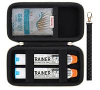 Supmay Étui de transport rigide compatible avec 2 stylos EpiPen ou Auvi-Q, étui de voyage médical avec poches en maille pour inhalateur d'asthme, gouttes oculaires, noir