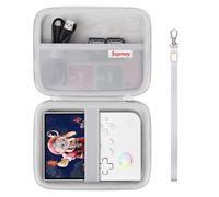 Supmay Étui de transport rigide pour console de jeu portable G350/RG35XX Pro/RG40XXV/RG405V/RG406V rétro, support de rangement de voyage avec sac en maille pour carte SD, câble de charge USB, manuel