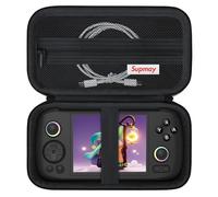 Supmay Étui de transport rigide pour console de jeu portable RG406H/RG CubeXX/RG Cube, support de rangement de voyage rétro avec sac en maille pour carte SD, câble de charge USB, manuel de