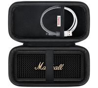 Supmay Étui de Transport Rigide pour Haut-Parleur Bluetooth Portable Marshall Emberton II/III, étui de Protection pour Haut-Parleur sans Fil avec Poche en Maille pour câble de Charge USB-C, Noir