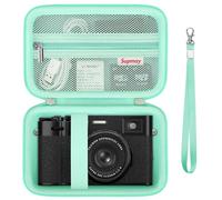 Supmay Étui de Voyage Dur pour Appareil Photo numérique Fujifilm X100VI / X100V, étui de Stockage d'appareil Photo numérique avec Poche en Maille pour Batteries, Carte SD, câble USB, Vert