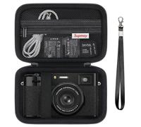 Supmay Étui de Voyage Dur pour Appareil Photo numérique Fujifilm X100VI / X100V, étui de Stockage d'appareil Photo numérique avec Poche en Maille pour Batteries, Carte SD, câble USB, Noir
