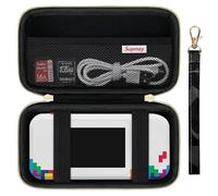Supmay Étui de voyage rigide pour My Arcade Tetris Pocket Player Pro, jeux de puzzle stratégiques, étui de protection rétro portable pour console de jeu avec poche en maille pour piles et câble USB-C