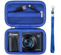 Supmay étui Dur pour Appareil Photo numérique Canon PowerShot SX740 / SX730 / SX720 / SX620 / G7X, Sac de Stockage Protecteur avec Poche maillée à Fermeture éclaire pour Batterie, câble USB, Bleu