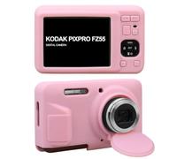 Supmay Étui en silicone pour appareil photo numérique KODAK PIXPRO FZ55 16 MP, étui de protection en silicone souple amovible pour objectif de vlogging vidéo, rose