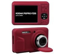 Supmay Étui en silicone pour appareil photo numérique KODAK PIXPRO FZ55 16 MP, étui de protection en silicone souple amovible pour objectif de vlogging vidéo, rouge